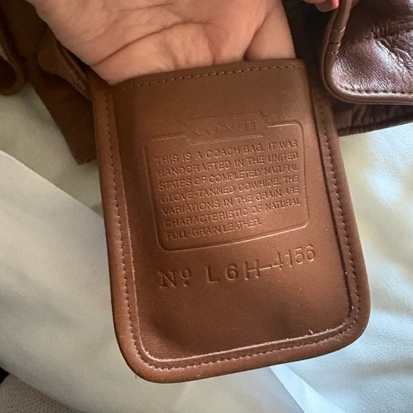 Coach Brown Leather Belt-Accent Bucket Crossbody - Picture 4 of 6